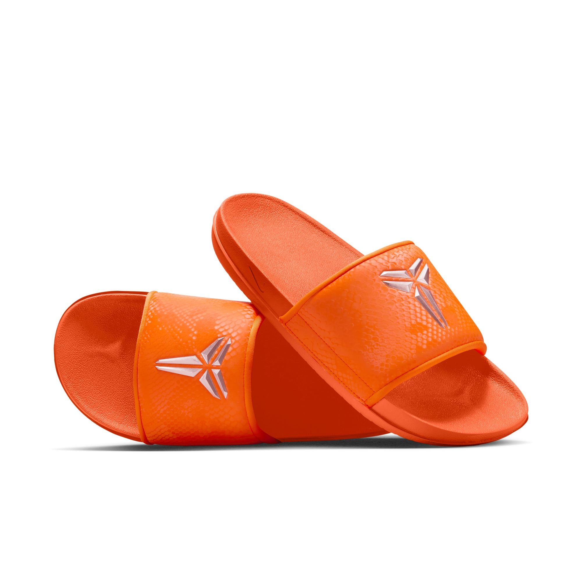 MENS NIKE KOBE OFFCOURT SLIDE (SAFETY ORANGE/METALLIC SILVER)