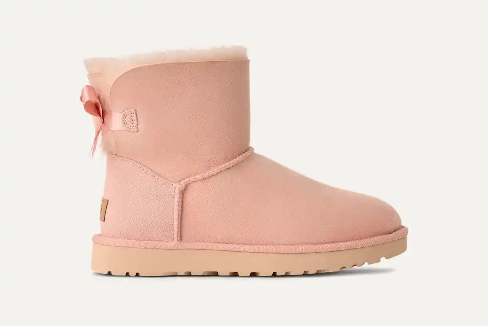 WOMENS UGG MINI BAILEY BOW II (BEIGE BLUSH)