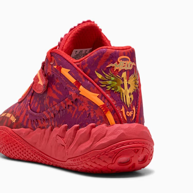 KIDS PUMA MB.05 CROWD SURF JR (PUMA RED/MAGENTA GLEAM/FLURO ORANGE PES)