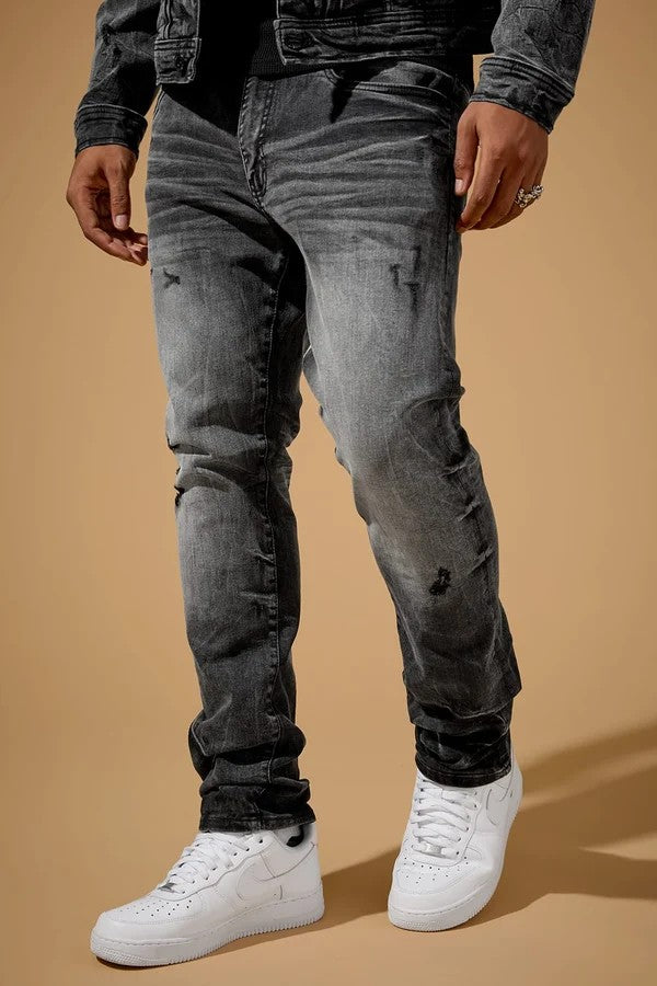 MENS JORDAN CRAIG COLLINS FIT FOUNDRY DENIM (BLACK ICE)