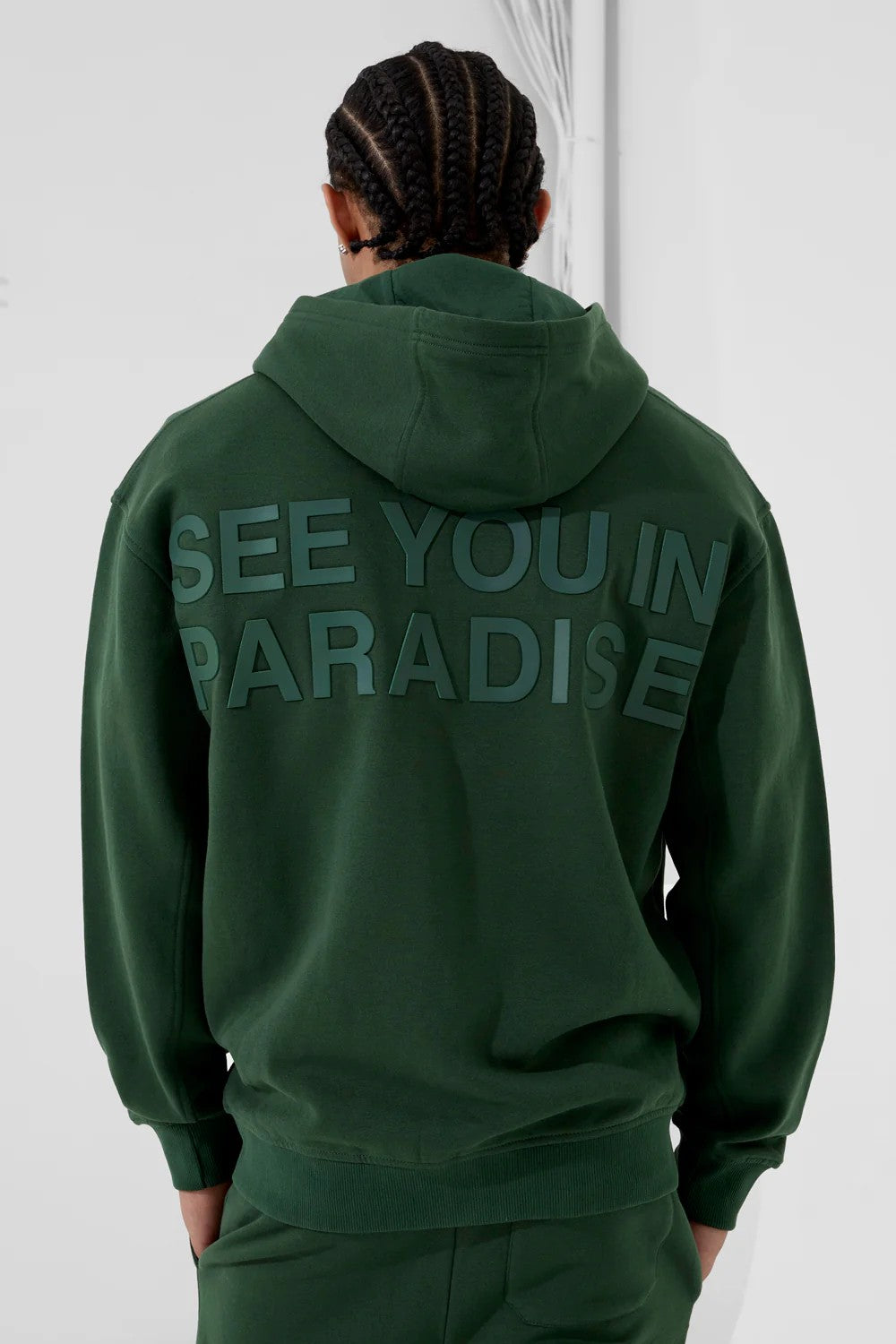 MENS JORDAN CRAIG SYIP TONAL ZIP HOODIE (DEEP OLIVE)