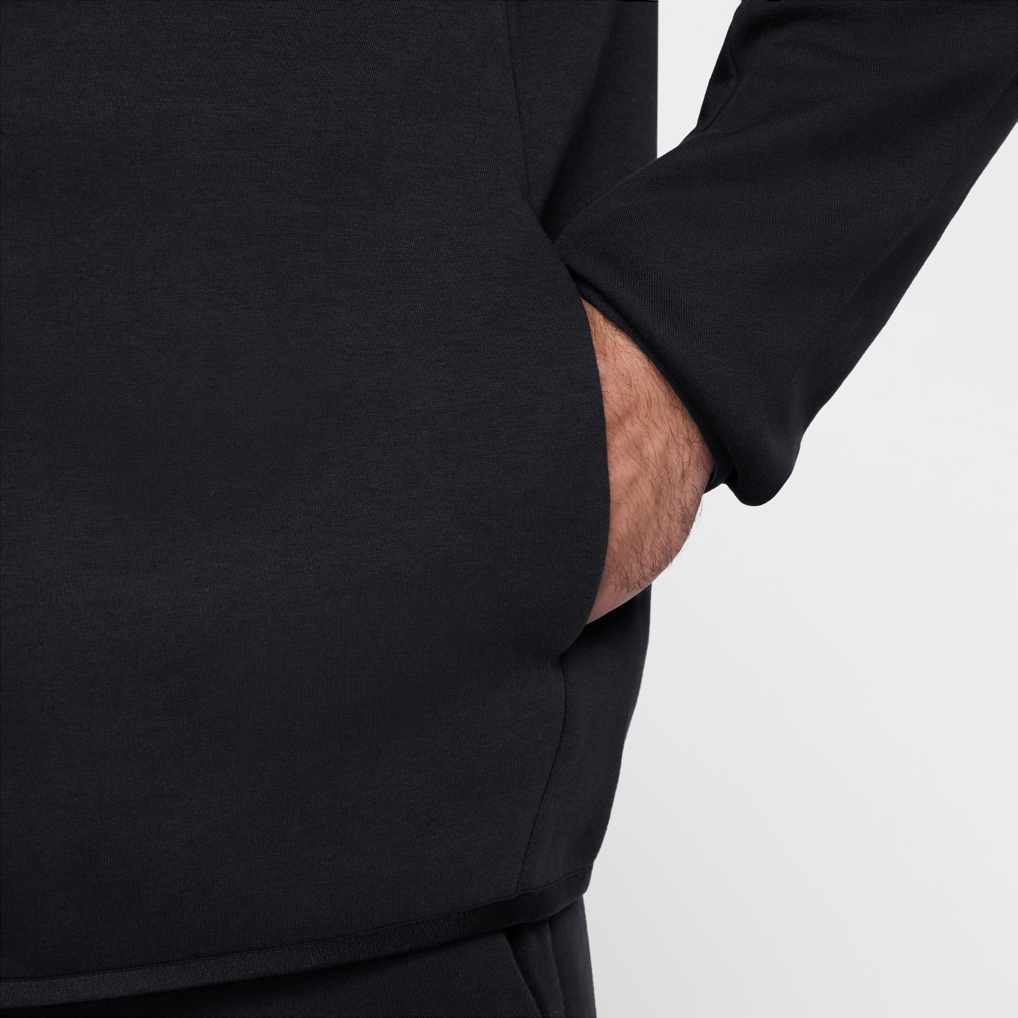 MENS NIKE TECH FLEECE FULL-ZIP WINDRUNNER WARMUP (BLACK)