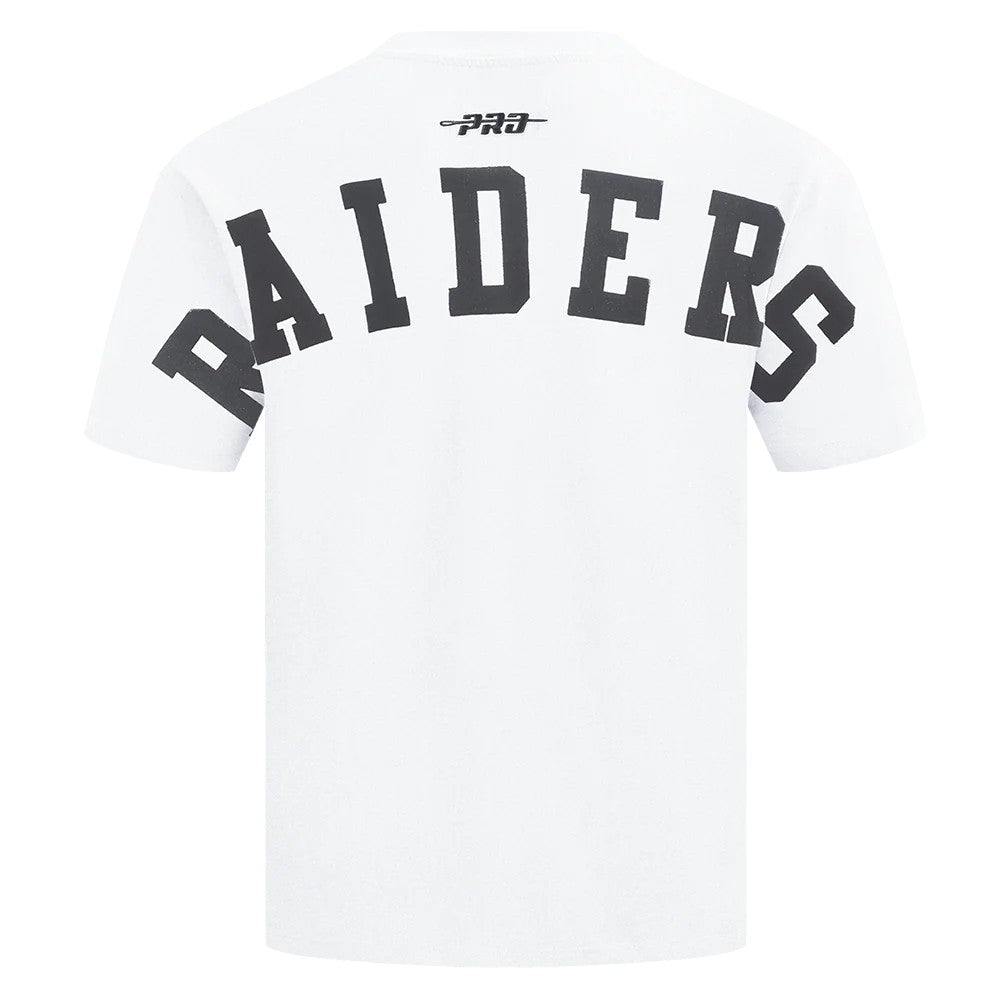 MENS PRO STANDARD LAS VEGAS RAIDERS WINGSPAN M CJ DROP SHOULDER T-SHIRT (WHITE)