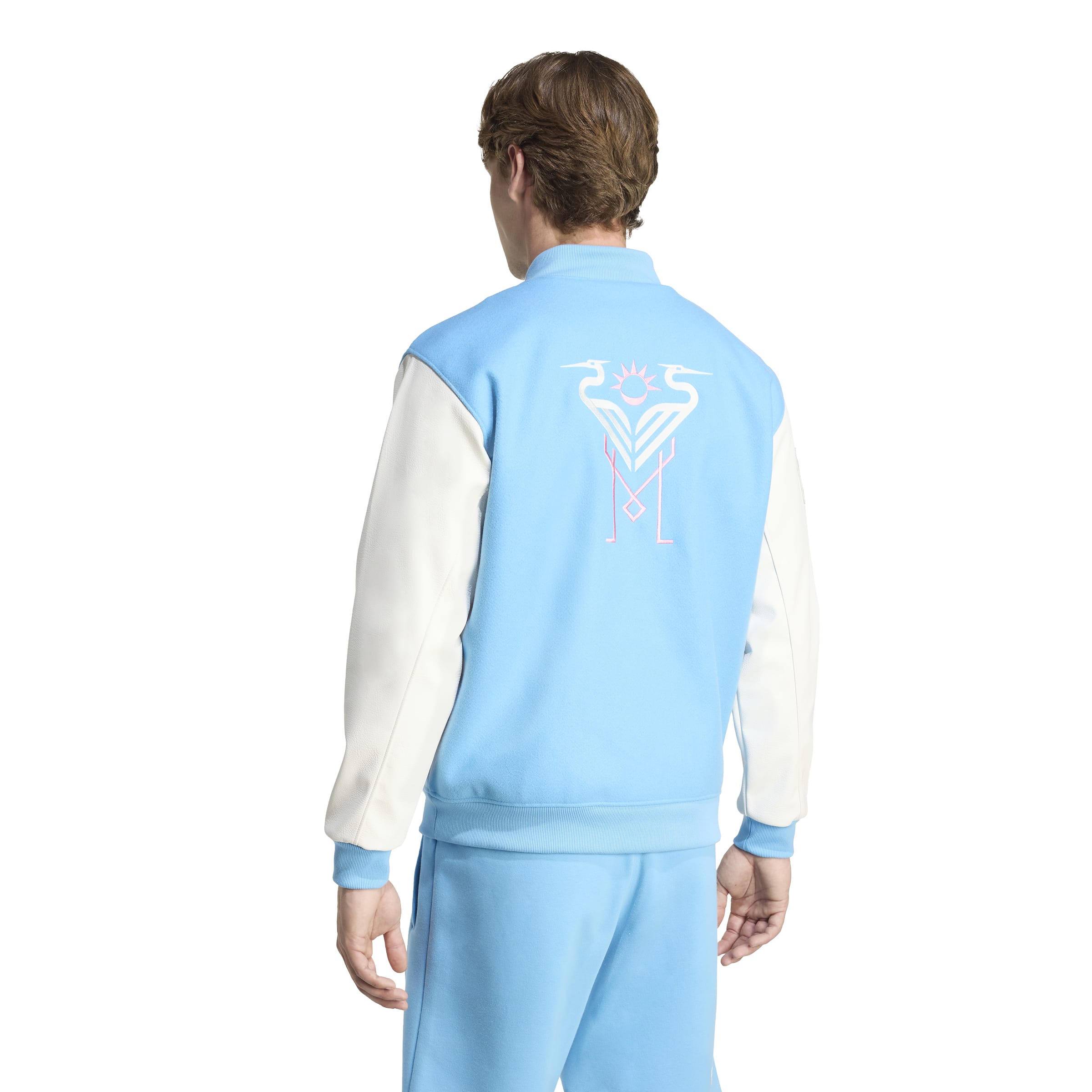 MENS ADIDAS ORIGINALS INTER MIAMI CF ANTHEM JACKET (SEMI BLUE BURST / WHITE TINT)