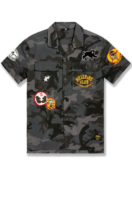 MENS JORDAN CRAIG WAR ANGEL WORK SHIRT (BLACK CAMO)
