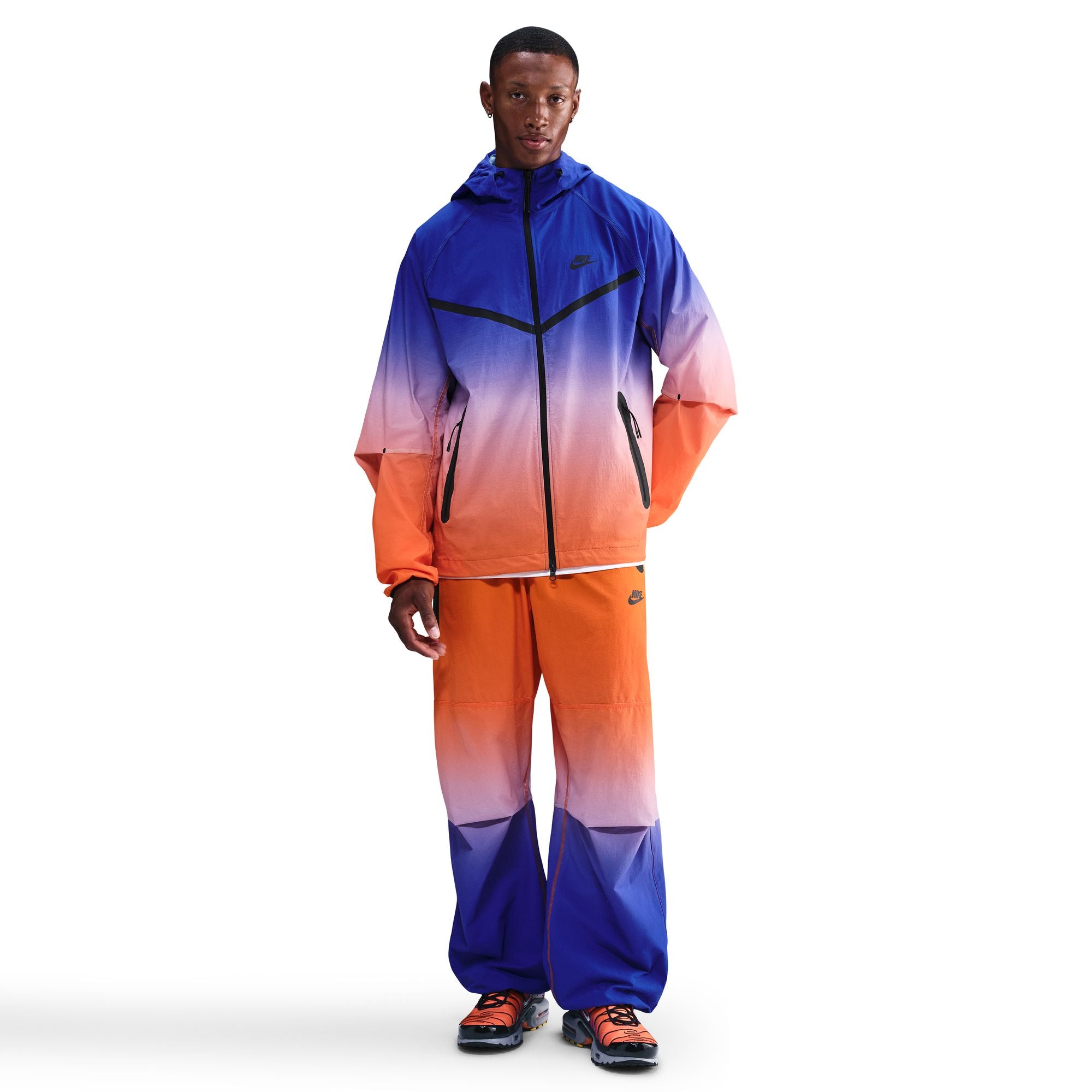 MENS NIKE NRG TECH FLC FZ WVN SET (GAME ROYAL/SAFETY ORANGE)