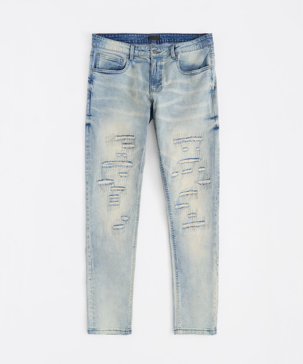 MENS REASON SKINNY FIT DENIM (BLUE)