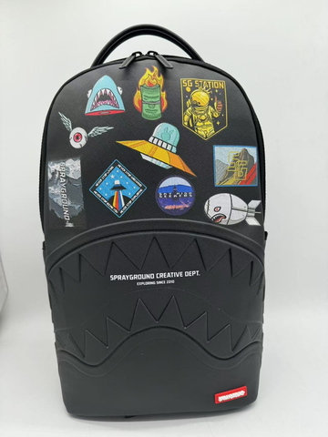 SHARKMOUTH EMBOSSED W/ PATCHES DLXSV BACKPACK