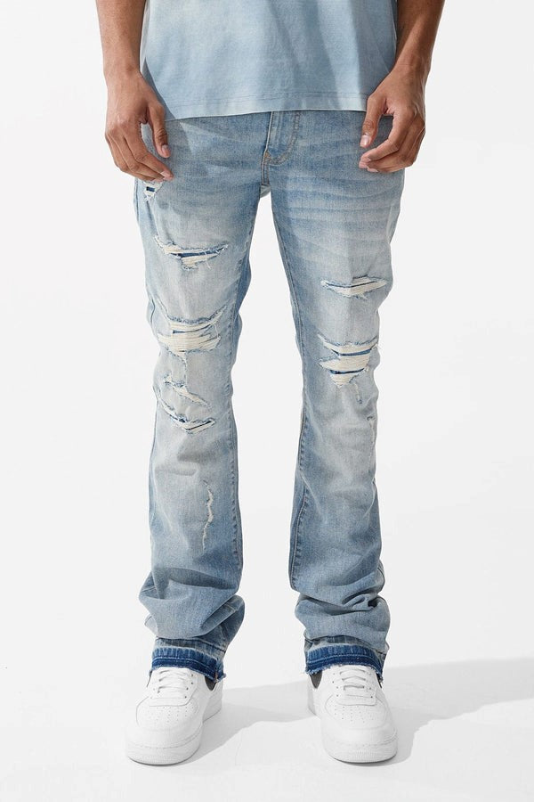 MENS JORDAN CRAIG MARTIN FIT SYIP STACKED DENIM (ANTIQUE)