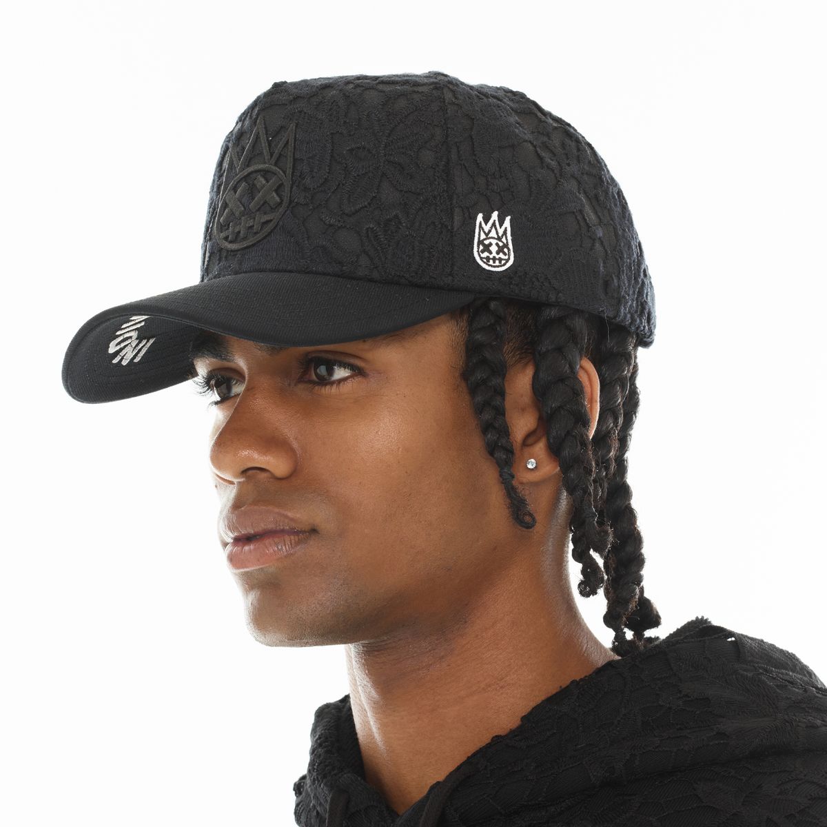 CULT A FRAME TRUCKER HAT "LACE" (BLACK)