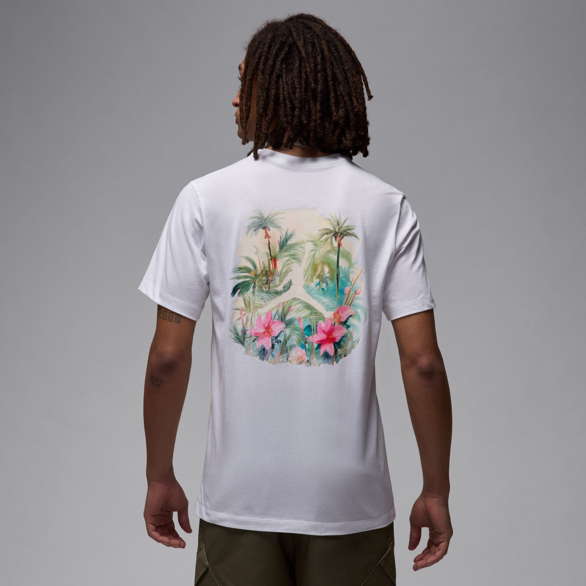 MENS JORDAN FLT ESS GFX JM SS SHIRT (WHITE/BLACK)