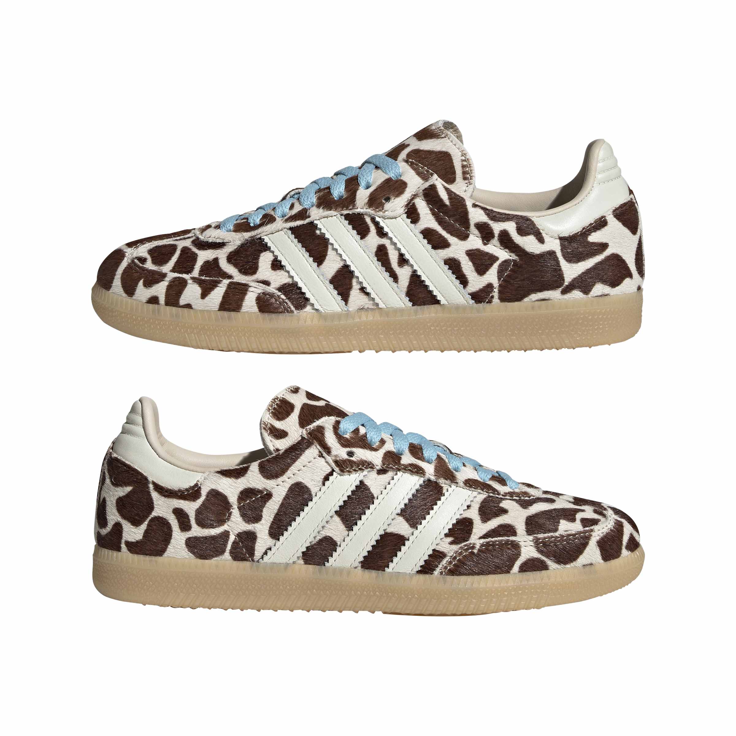 WOMENS ADIDAS SAMBA OG COW PRINT (CRYSTAL LINEN/ IVORY/ GUM)