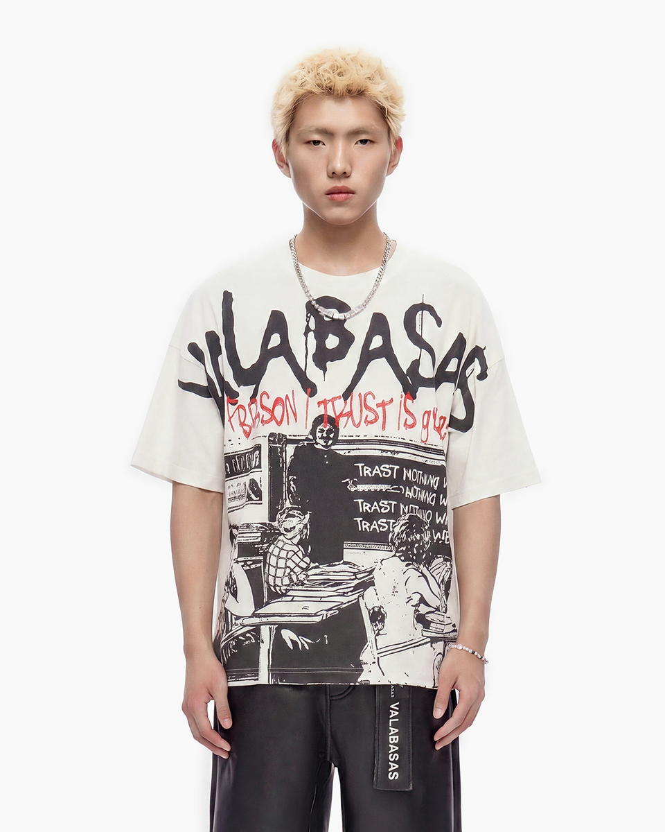MENS VALABASAS GRANNY T-SHIRT (WHITE)