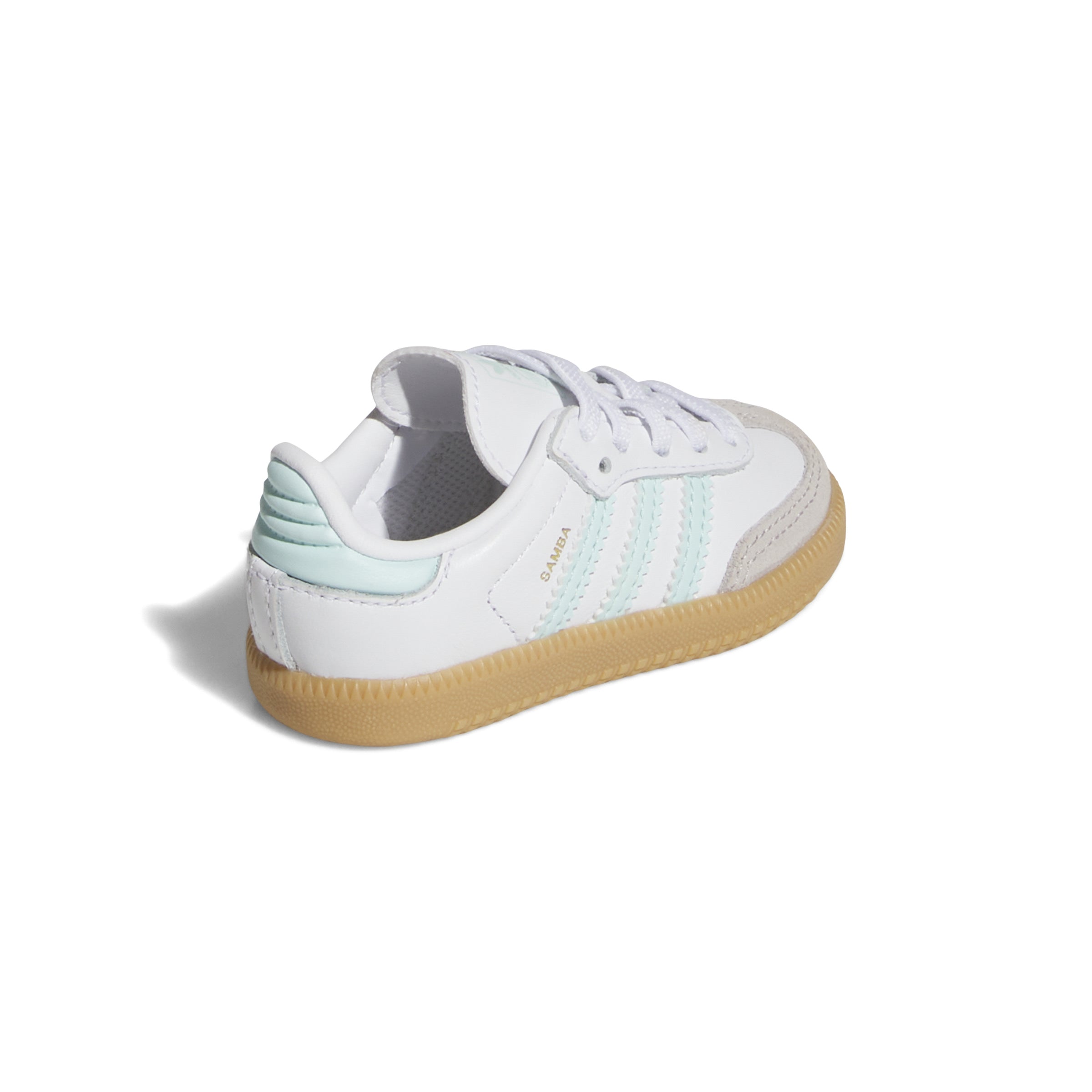 KIDS ADIDAS SAMBA OG EL I (CLOUD WHITE / SEMI FLASH AQUA / GUM)