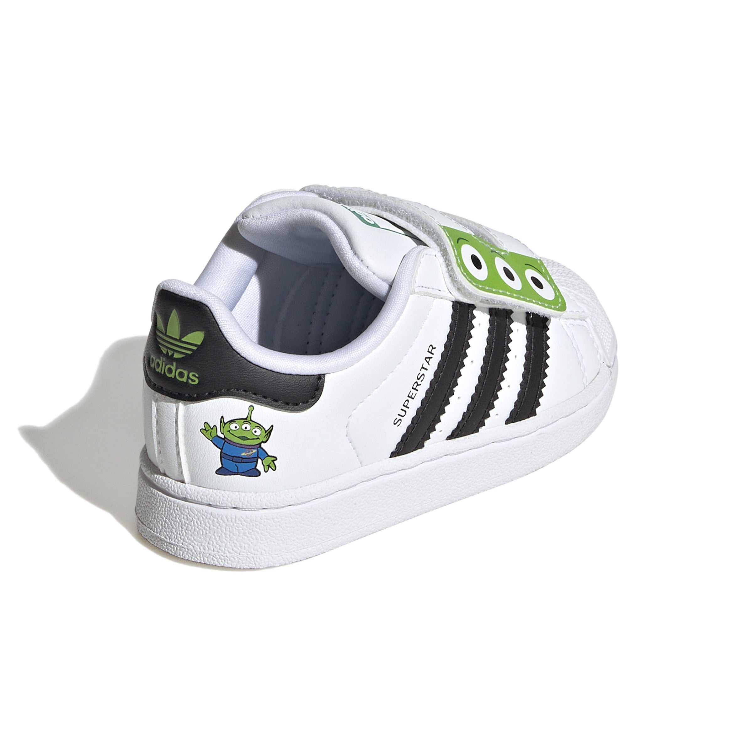 KIDS ADIDAS DISNEY PIXAR SUPERSTAR II COMFORT CLOSURE AR (CLOUD WHITE / CORE BLACK / SEMI SOLAR GREEN)