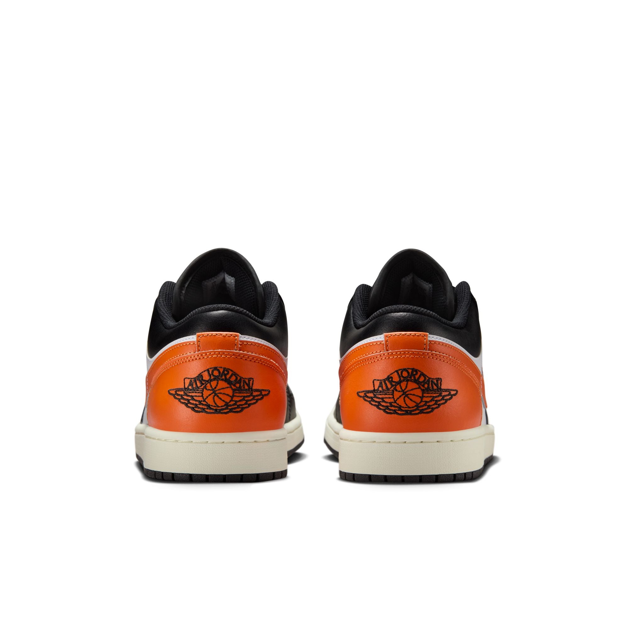 MENS AIR JORDAN 1 LOW (BLACK/STARFISH/WHITE/SAIL)