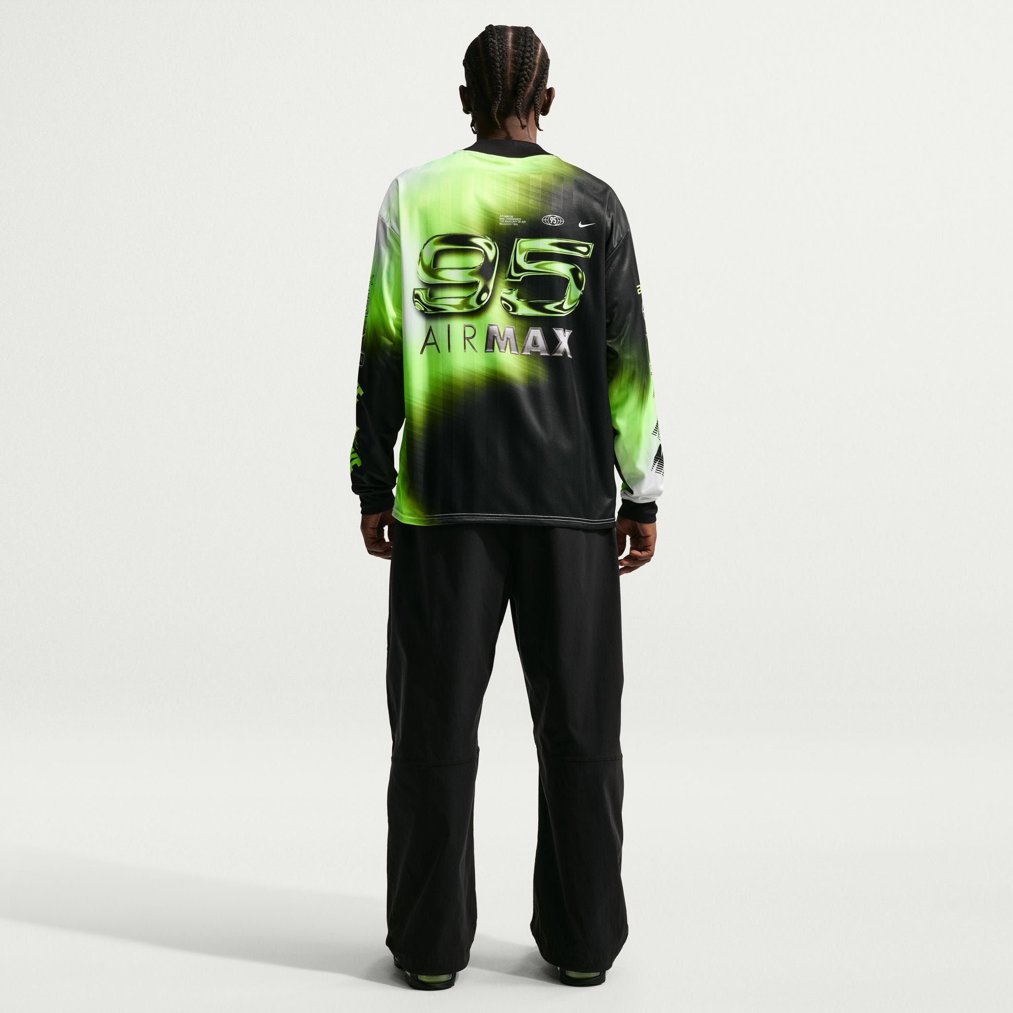 MENS NIKE DRI-FIT CULTURE OF FOOTBALL LONG-SLEEVE SOCCER JERSEY (VOLT/BLACK/WHITE)