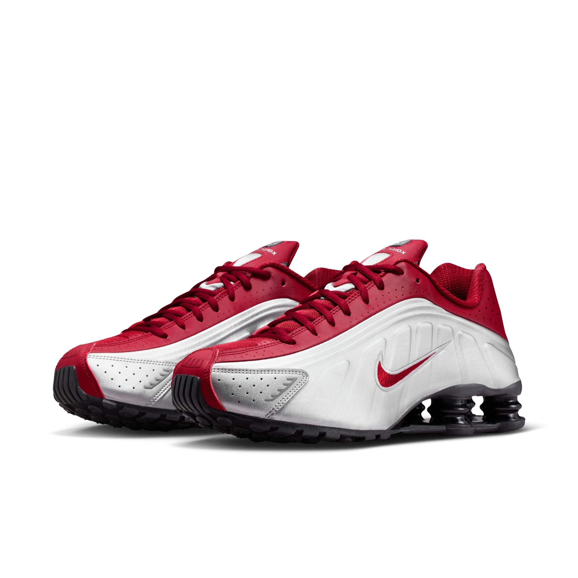 MENS NIKE SHOX R4 (METALLIC SILVER/TEAM CRIMSON/BLACK)