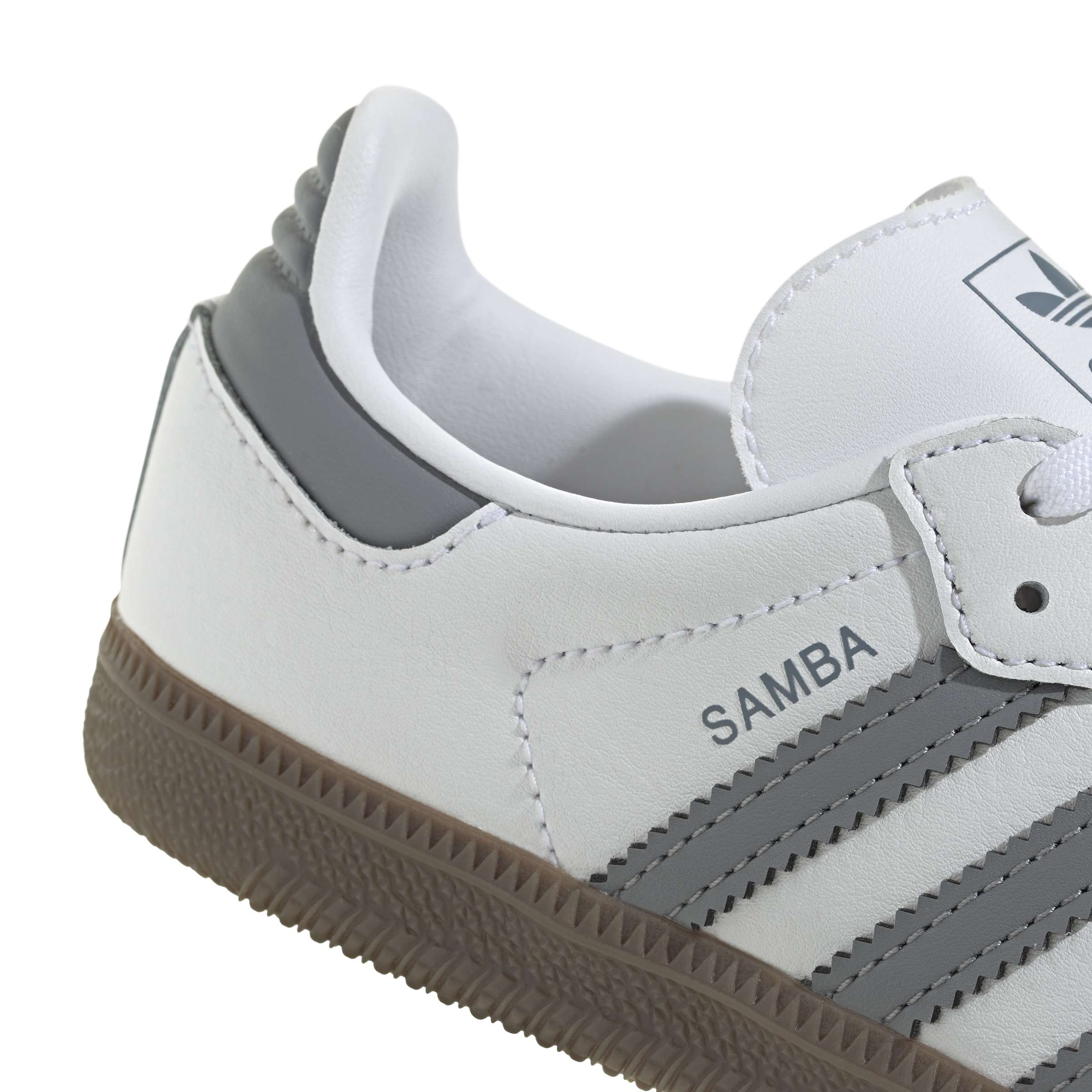 KIDS ADIDAS SAMBA C (WHITE/GREY/GUM)
