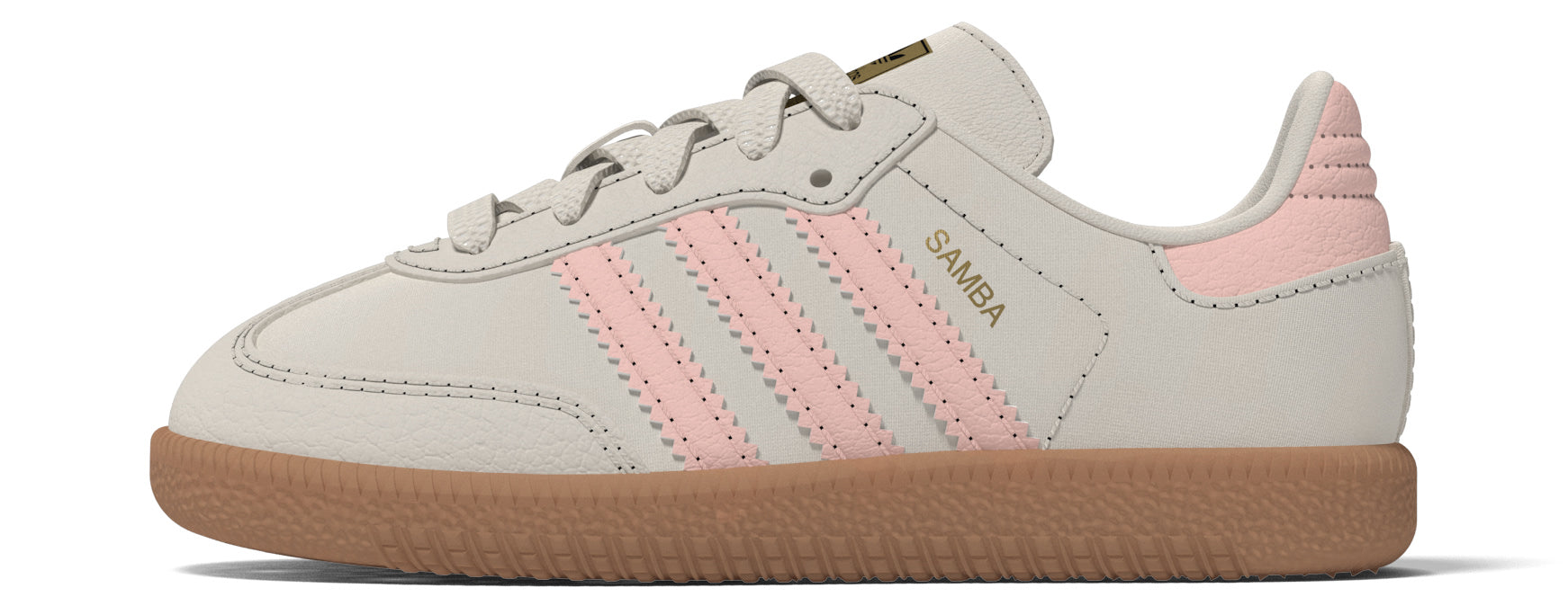 KIDS ADIDAS SAMBA OG EL I (WONDER WHITE/PINK)