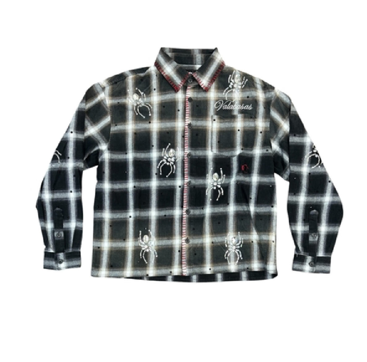 MENS VALABASAS BLACK WIDOW LS BUTTON DOWN (BLACK/WHITE)