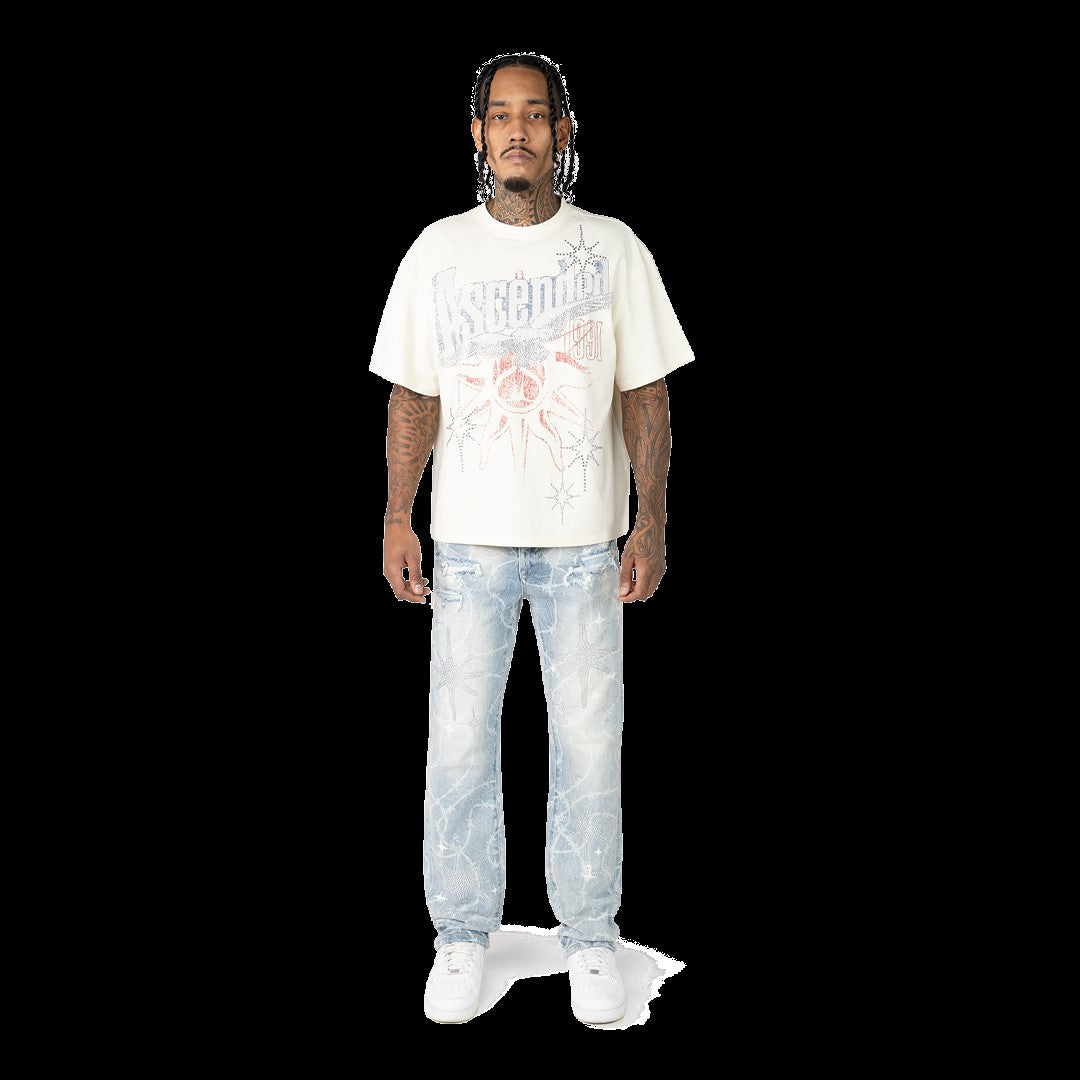 MENS SMOKE RISE FASHION JEAN (COBRA BLUE)