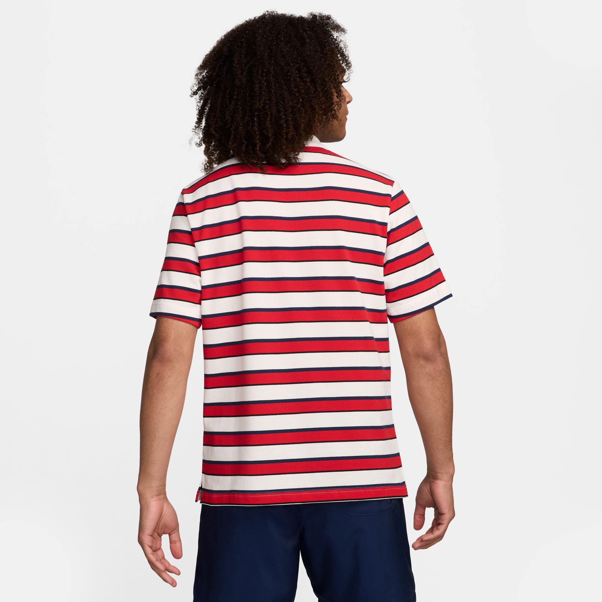 Men's Nike Club Striped Polo (Red)