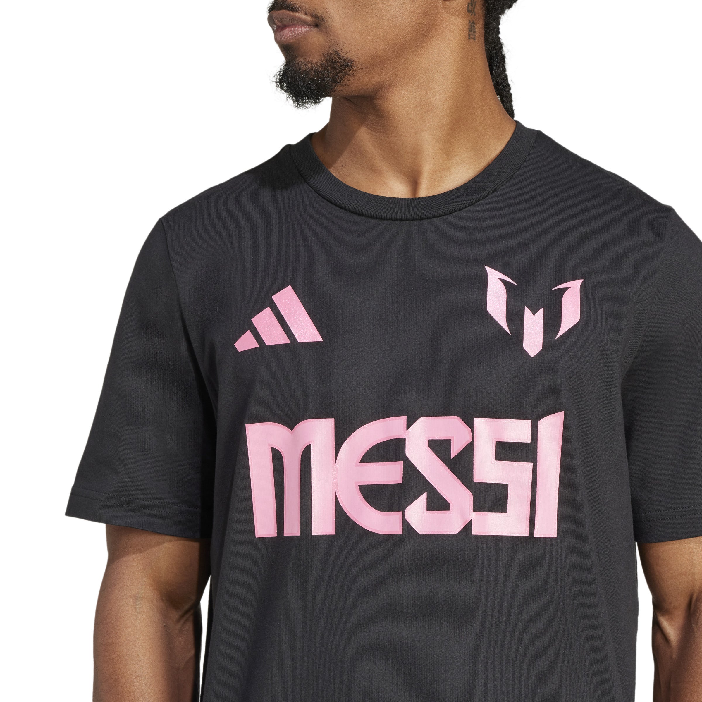 MENS ADIDAS MESSI T-SHIRT (BLACK)