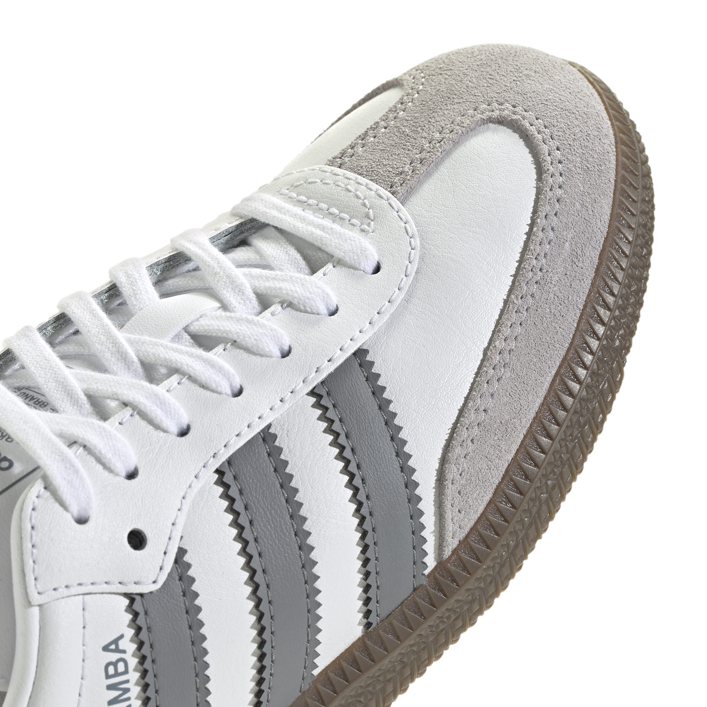 KIDS ADIDAS SAMBA J (WHITE/GREY/GUM)