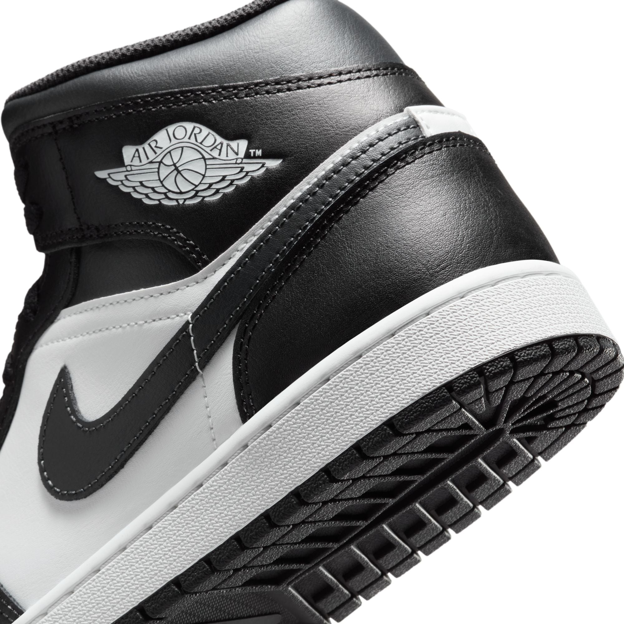 MENS AIR JORDAN 1 MID (BLACK/OFF NOIR/SUMMIT WHITE)