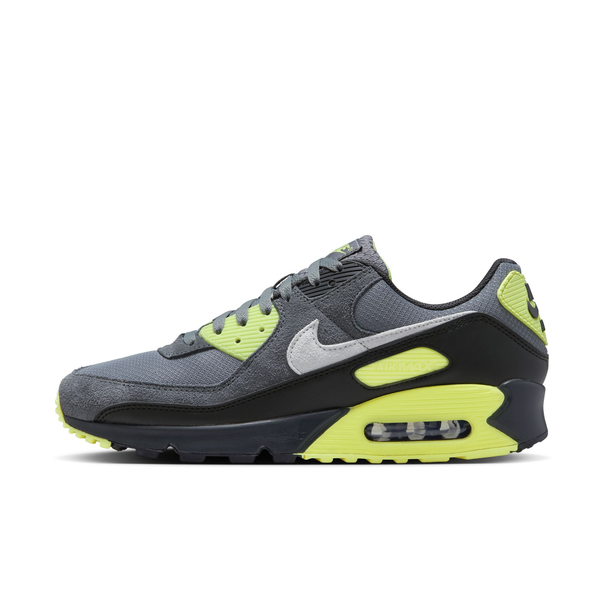 MENS NIKE AIR MAX 90 (SMOKE GREY/PHOTON DUST/LT LEMON TWIST)