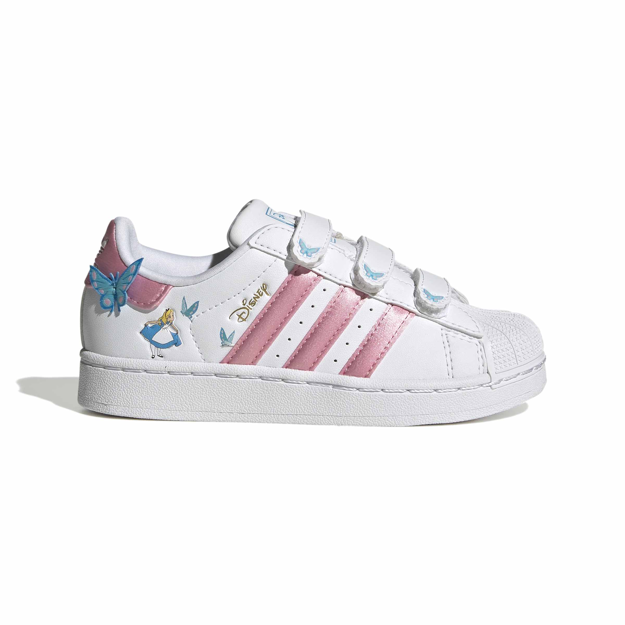 KIDS ADIDAS DISNEY SUPERSTAR II COMFORT CLOSURE C (CLOUD WHITE / LIGHT PINK / LUCID AQUAMARINE)