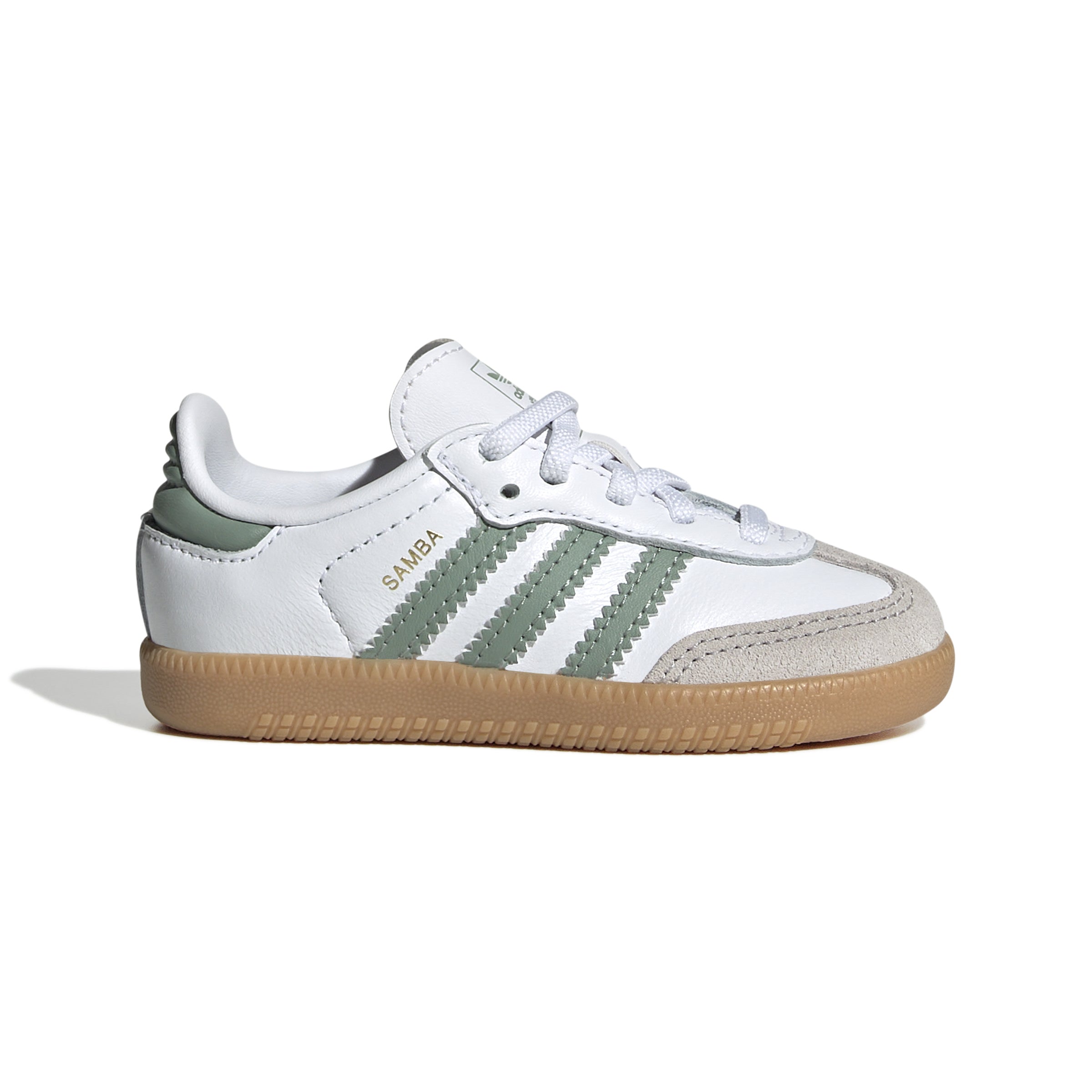 KIDS ADIDAS SAMBA OG EL I (WHITE/GREEN/GUM)