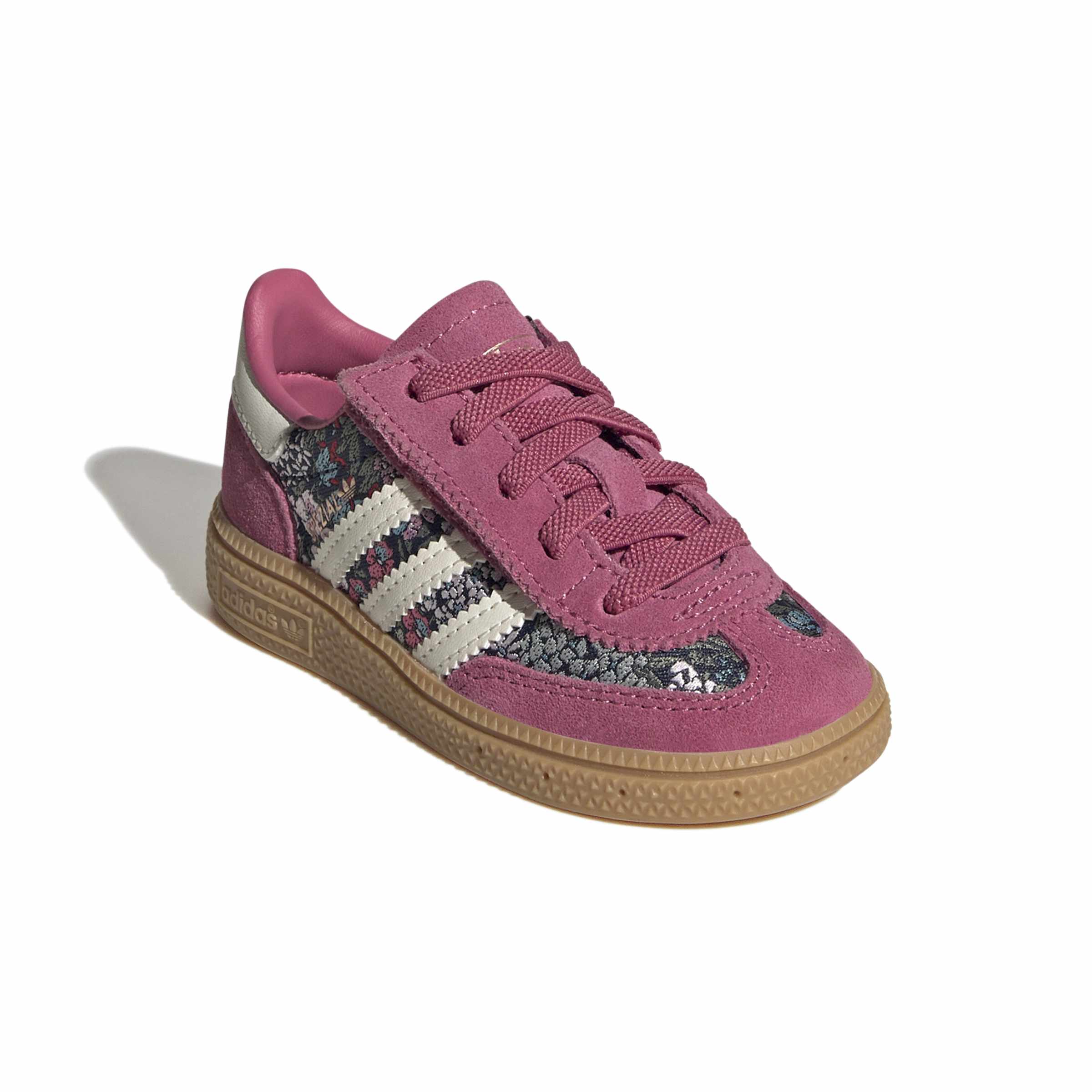 KIDS ADIDAS LIBERTY HANDBALL SPEZIAL COMFORT CLOSURE ELASTIC LACE TD (DUAL MAGENTA / CREAM WHITE / GUM)
