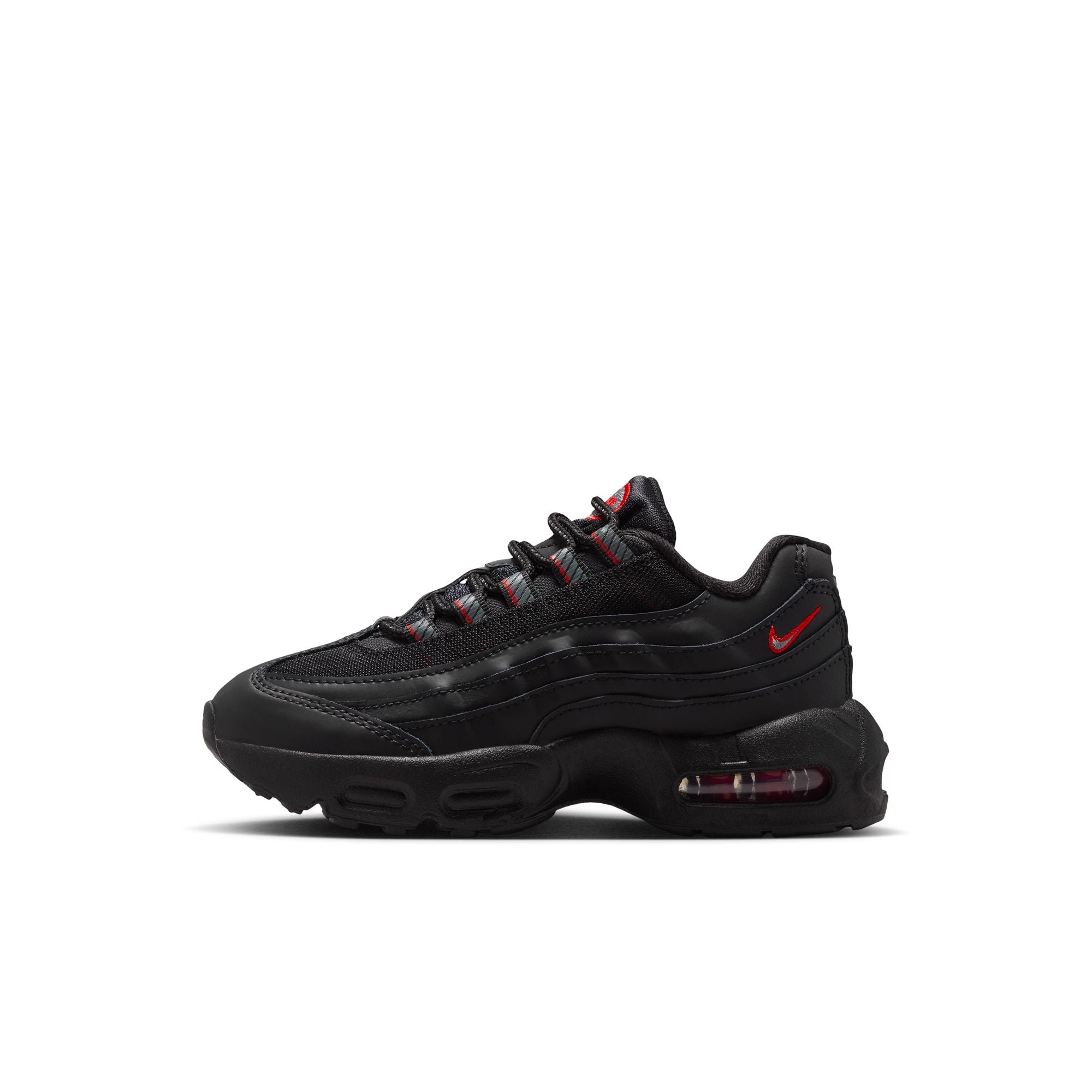 KIDS AIR MAX 95 RECRAFT LTR PS (BLACK/SMOKE GREY/UNIVERSITY RED/WHITE)