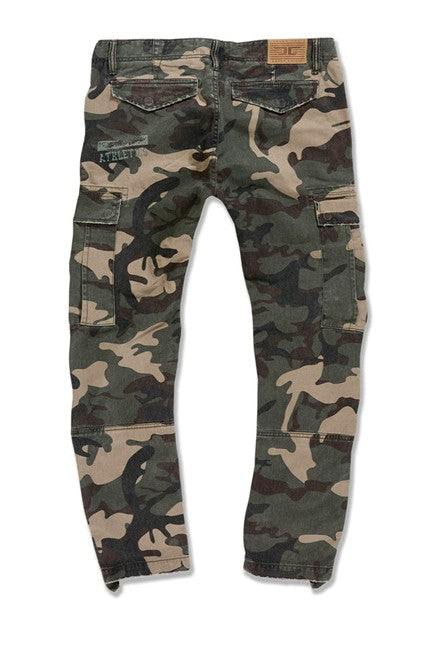 MENS JORDAN CRAIG XAVIER FIT PURPLE HEART CARGO PANT (WOODLAND)