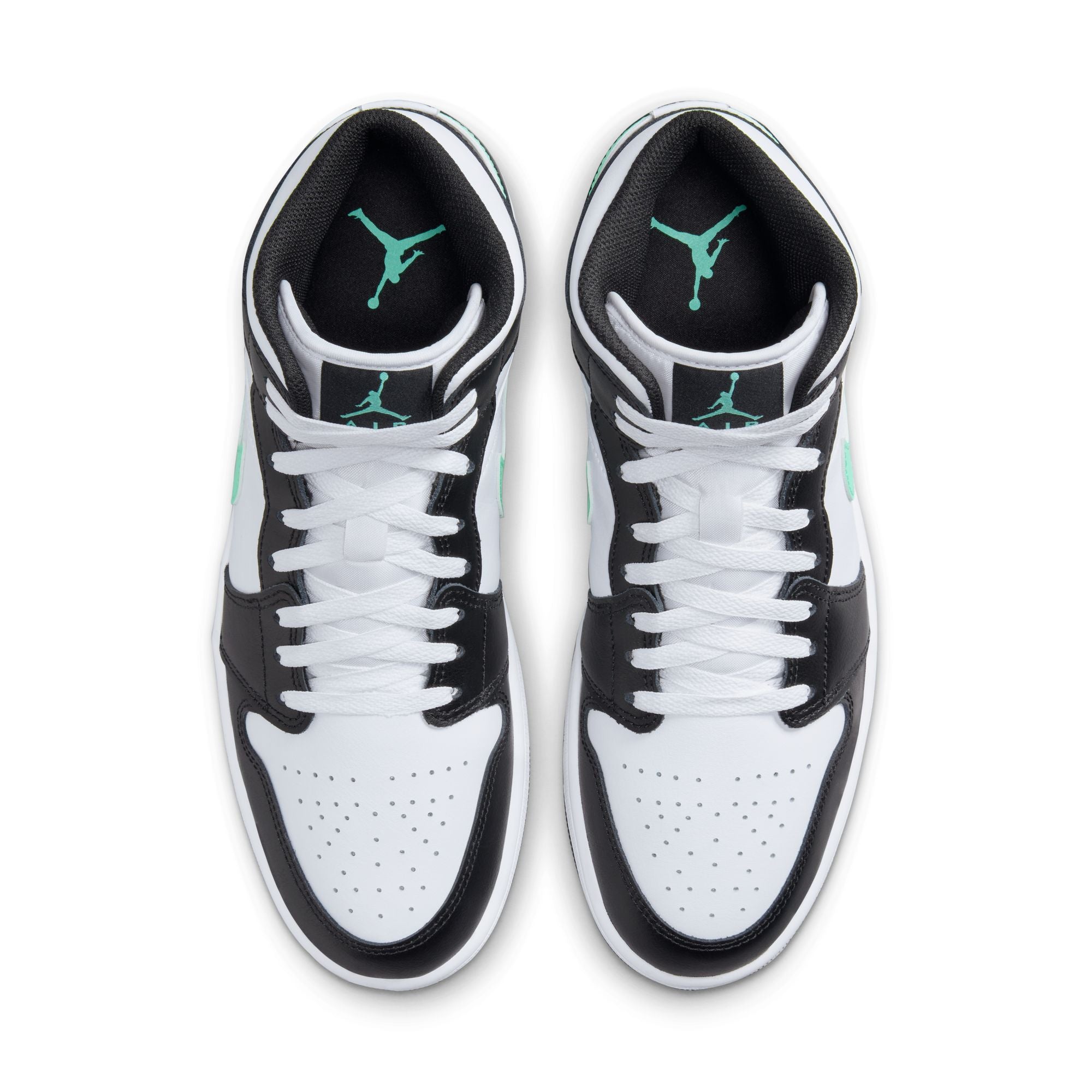 MENS AIR JORDAN 1 MID (GREEN GLOW)