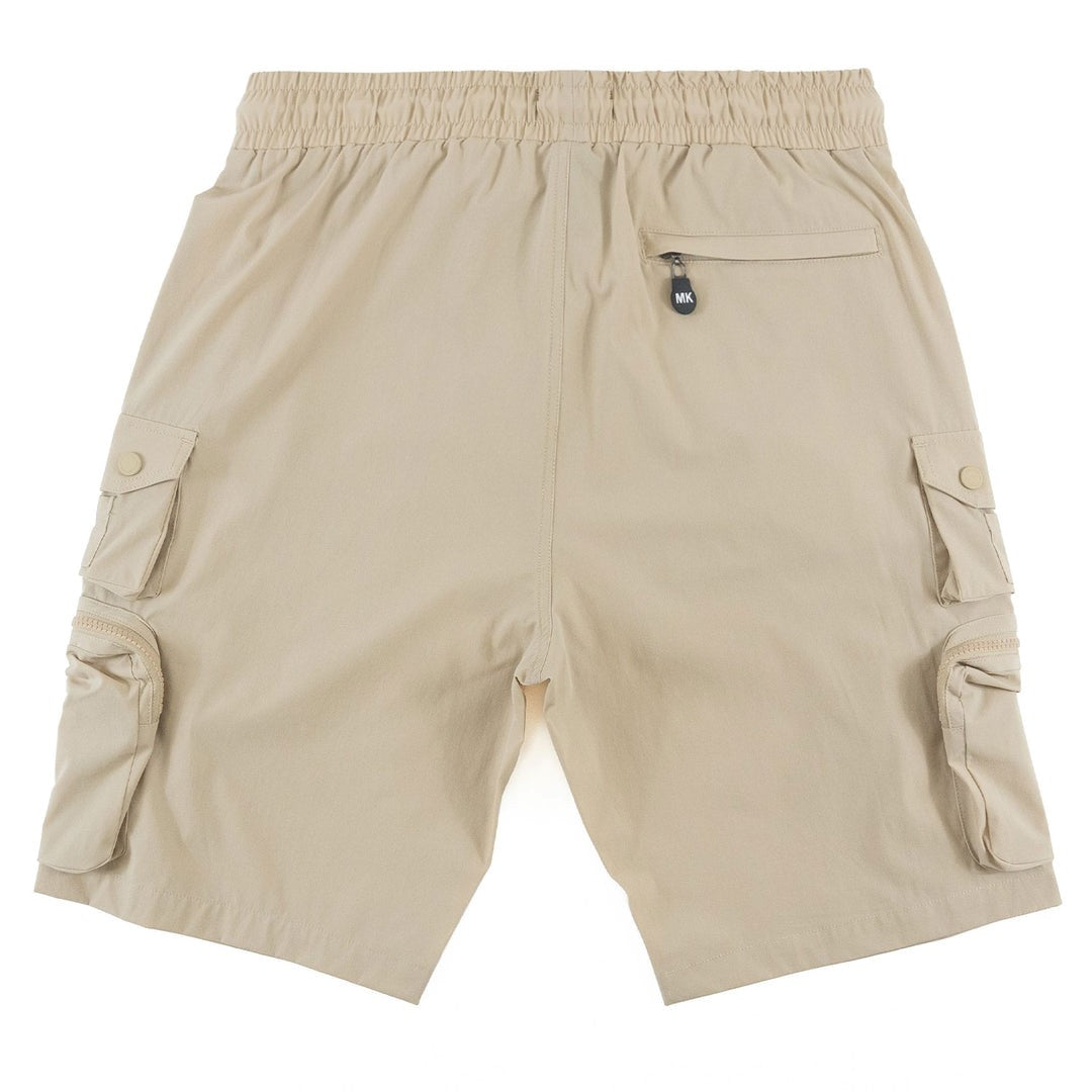 MENS MAKOBI COLTON NYLON SPANDEX CARGO SHORT (KHAKI)