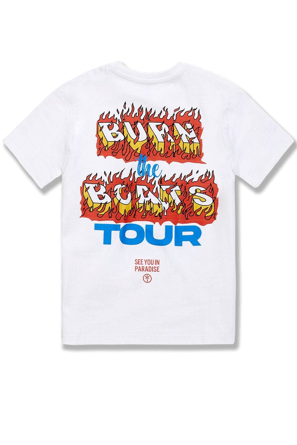 KIDS JORDAN CRAIG BURN THE BOATS T-SHIRT (WHITE)