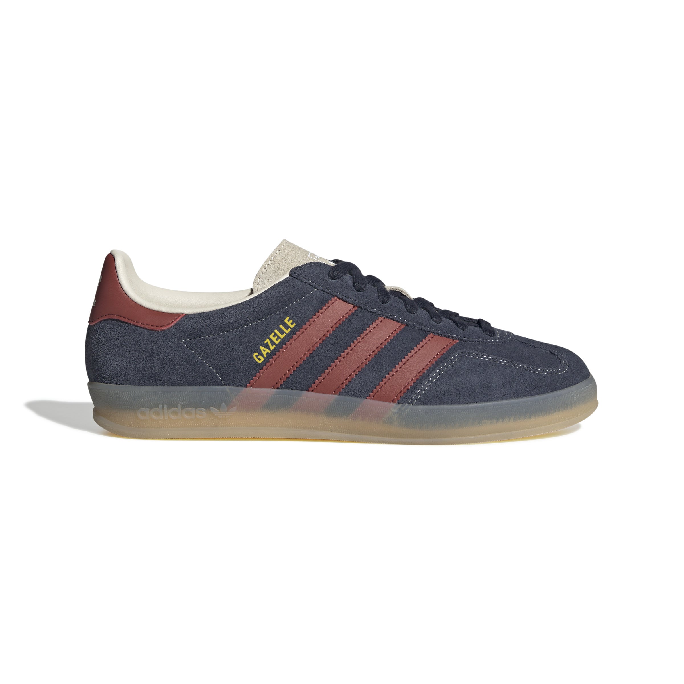 MENS ADIDAS GAZELLE INDOOR (LEGEND INK / PRELOVED RUBY / WONDER WHITE)