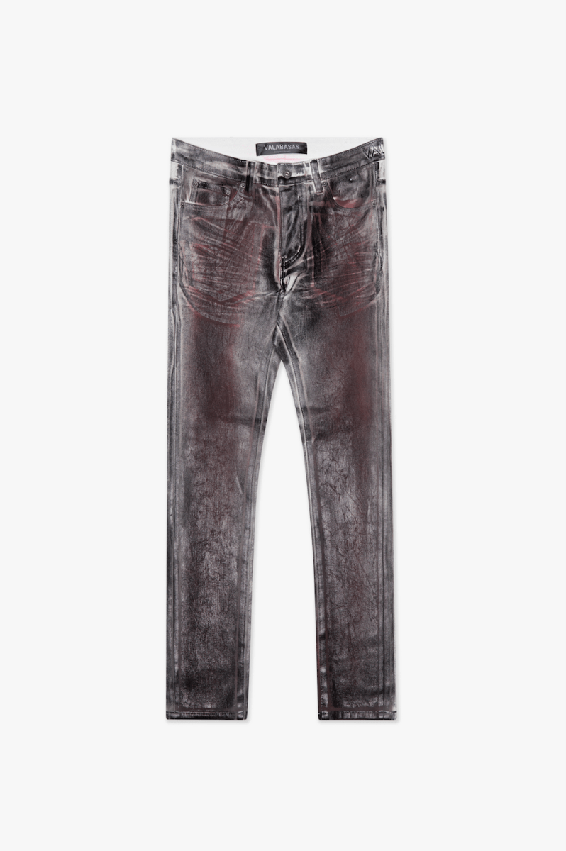 MENS VALABASAS "MR.FLEX" JEAN (RED WHITE DIRTY WAXED)