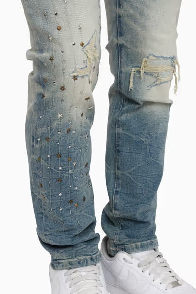 MENS SMOKE RISE RISE TO REIGH JEAN (OWENS BLUE)