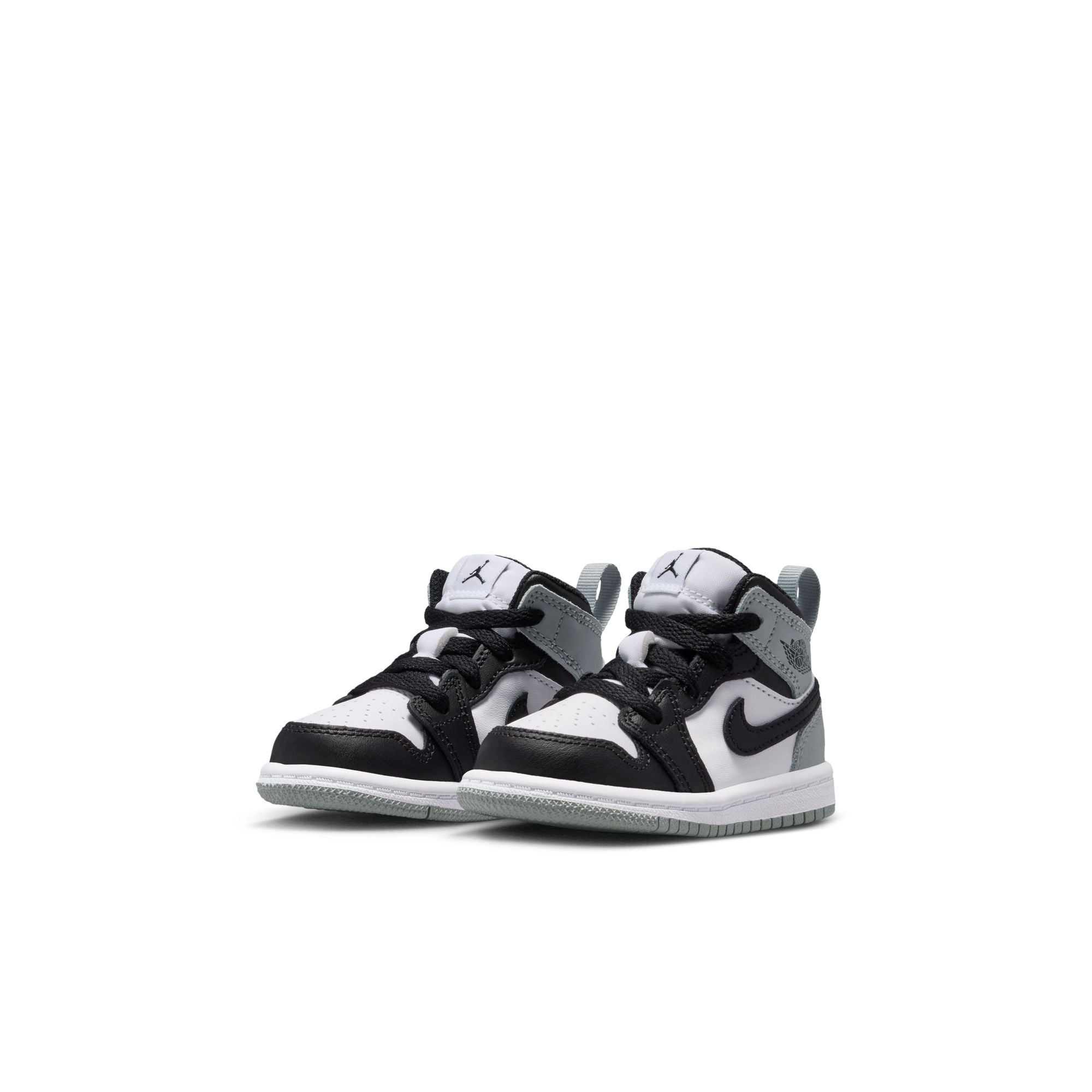 KIDS JORDAN 1 MID TD (WHITE/BLACK/LT SMOKE GREY)
