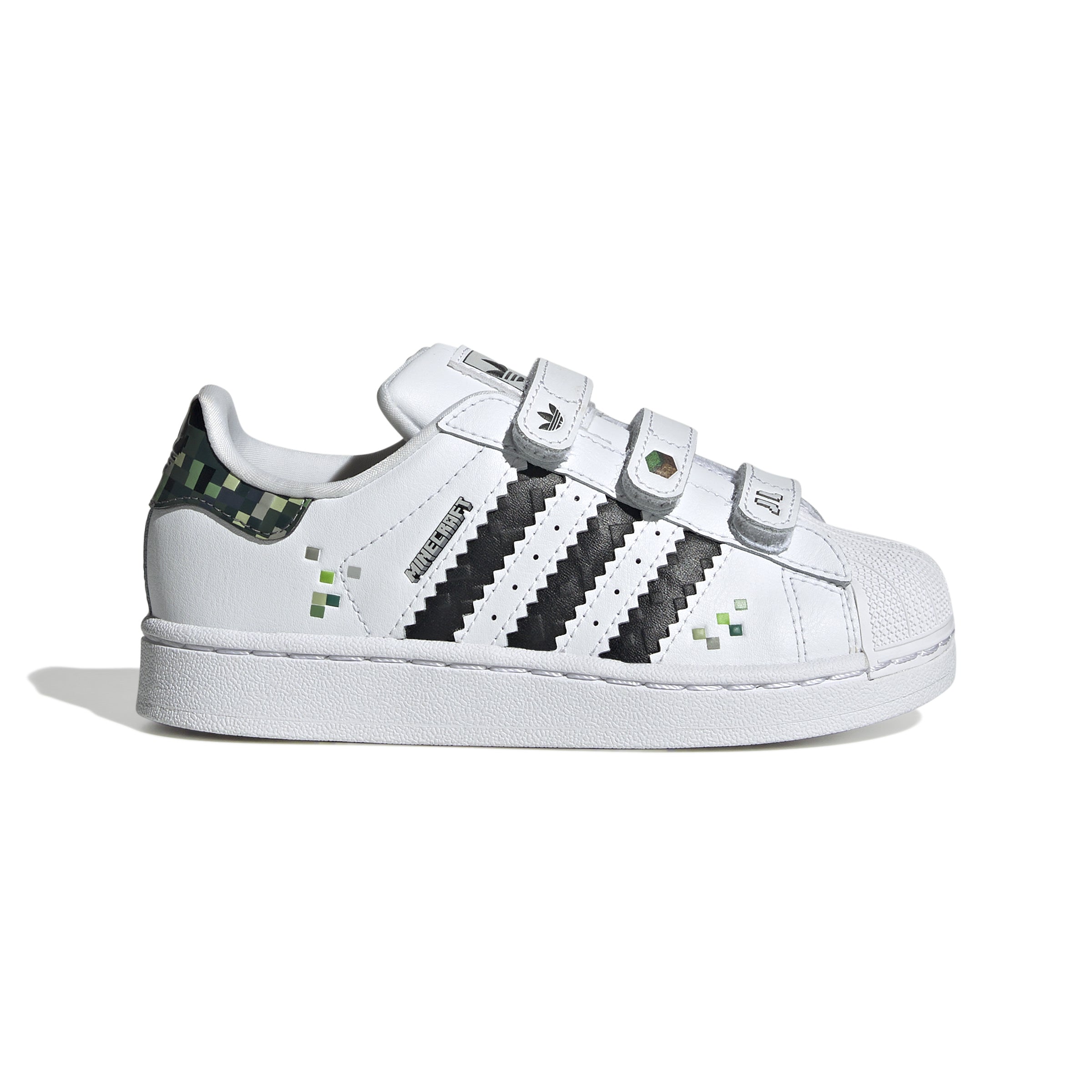 KIDS MINECRAFT X ADIDAS SUPERSTAR CREEPER CF C (WHITE/BLACK)