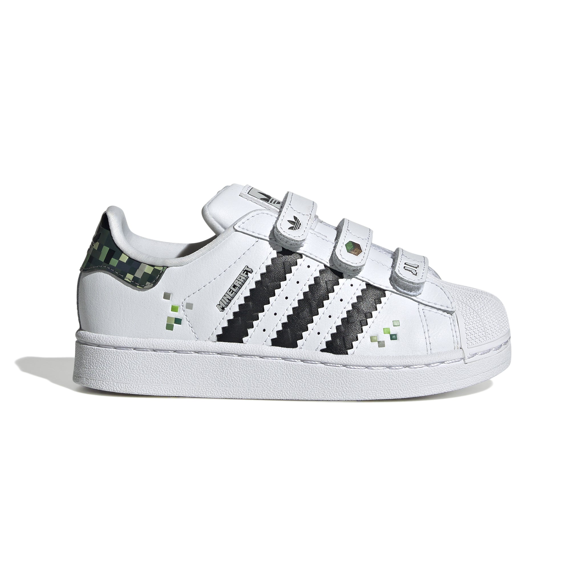 KIDS MINECRAFT X ADIDAS SUPERSTAR CREEPER CF C (WHITE/BLACK)