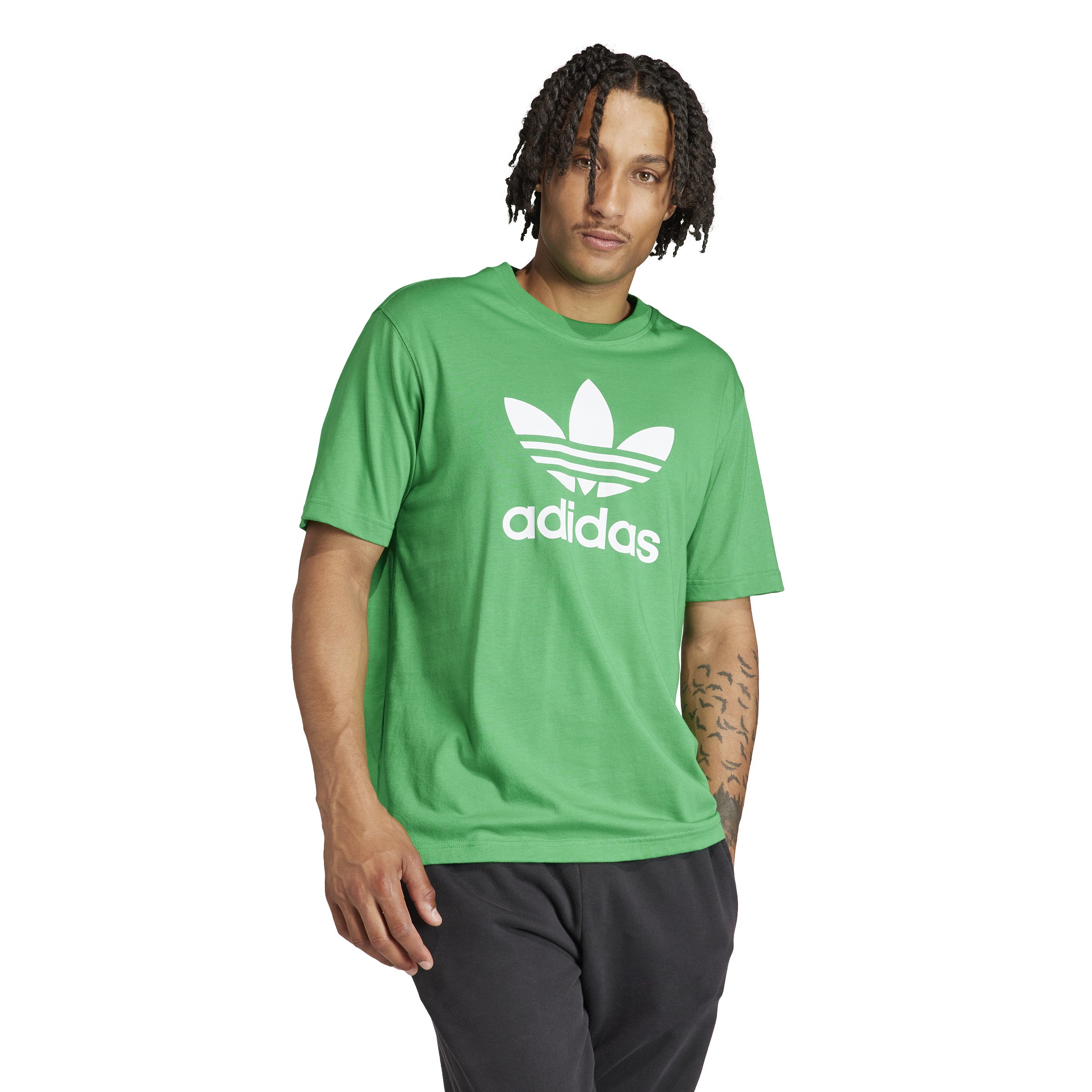 Men's Adidas ADICOLOR TREFOIL TEE (Green)