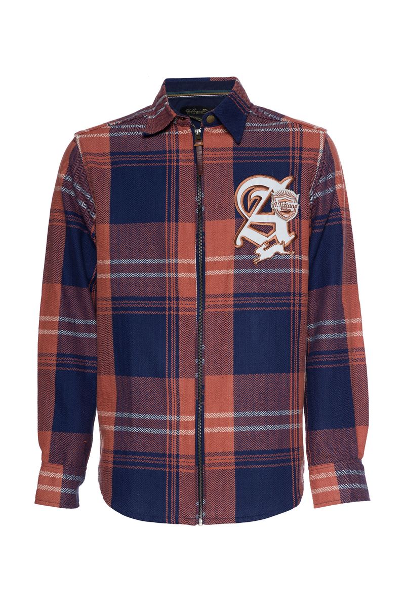 TERRY | MENS LS YD PLAID JACKET (BURNT ORANGE)