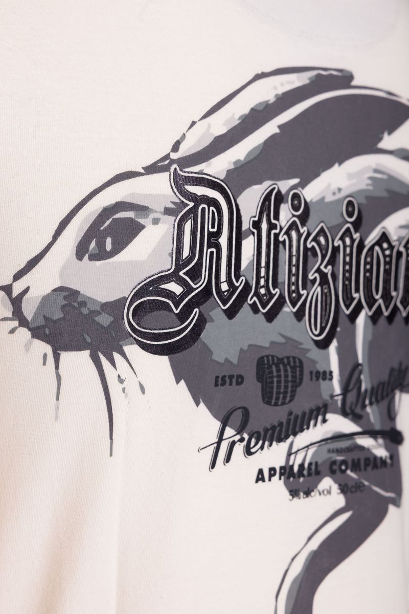 HEFFENER | MENS GRAPHIC CREW NECK (SNOW WHITE)