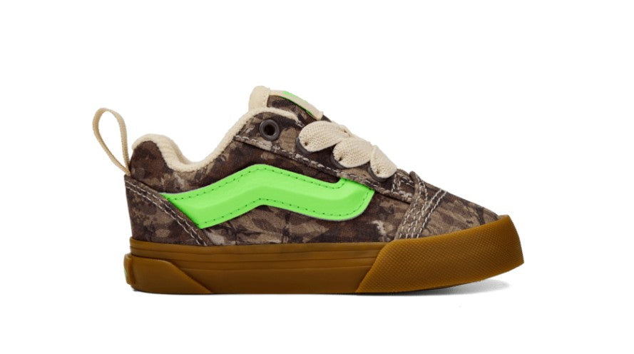 TODDLER VANS KNU SKOOL ELASTIC LACE CAMO (GREEN GECKO)