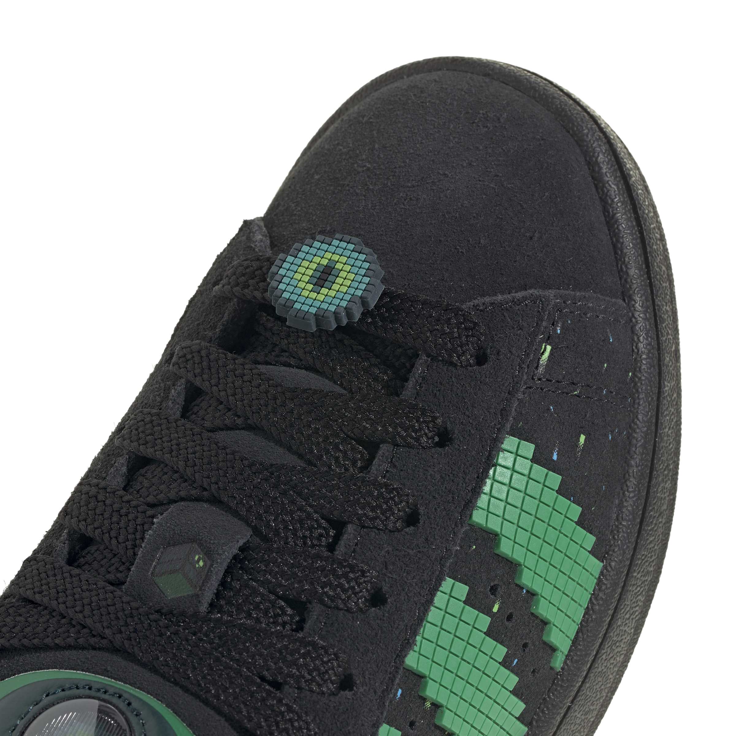 KIDS ADIDAS MINECRAFT CAMPUS 00s (CORE BLACK / SEMI COURT GREEN / SEMI SOLAR GREEN)